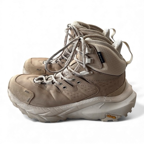 Hoka One One Kaha 2 Shoes Womens 5.5 Beige Hiking Boot - Picture 3 of 11